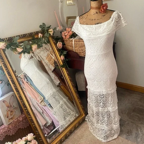 Dresses | Bohemian Crochetlaceesque Maxi Dress | Poshmark